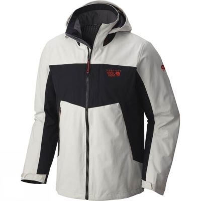 Chaquetas Mountain Hardwear Exposure Hombre - Blancas / Negras - Chile GNI263089